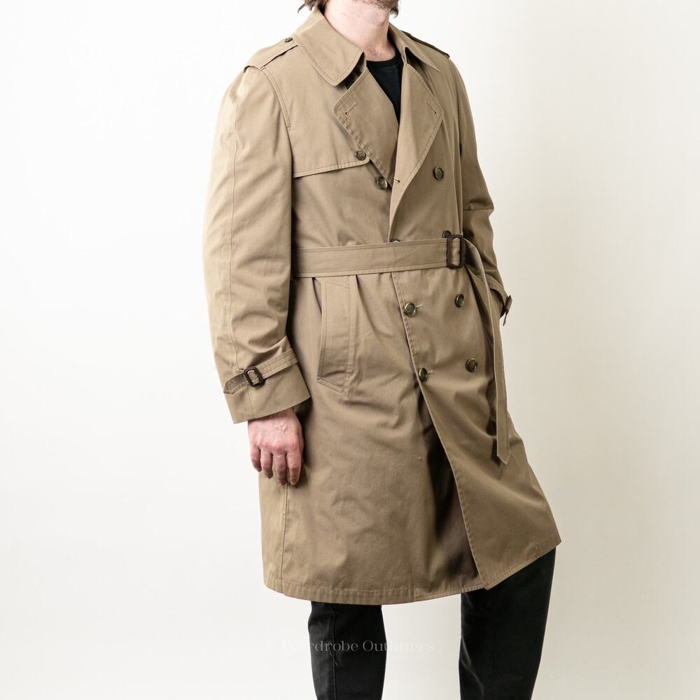 Vintage London Fog Maincoats Tan Trench Pea Coat - Picture 6 of 10